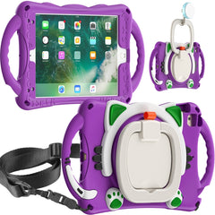 Cute Cat King Kids Shockproof EVA Protective Case with Holder & Shoulder Strap & Handle, For iPad mini 2019 / 4 / 3 / 2 / 1