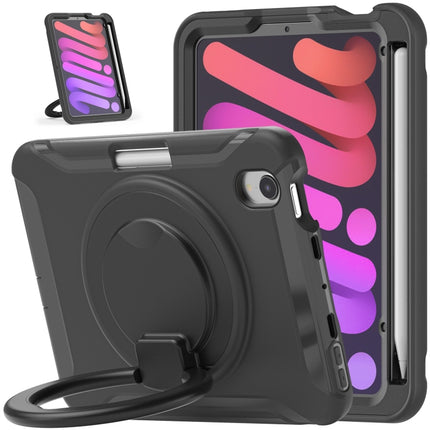 Estuche híbrido de TPU resistente para tableta con soporte de agarre con rotación de 360 ​​grados y ranura para lápiz, para iPad mini 6 / mini 2024
