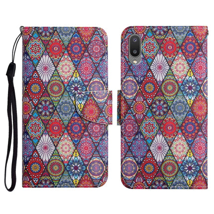 Painted Pattern Horizontal Flip Leather Case with Holder & Card Slot & Wallet, For Samsung Galaxy A02