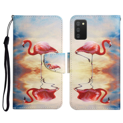 Painted Pattern Horizontal Flip Leather Case with Holder & Card Slot & Wallet, For Samsung Galaxy A02s US Edition
