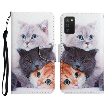 Painted Pattern Horizontal Flip Leather Case with Holder & Card Slot & Wallet, For Samsung Galaxy A02s US Edition