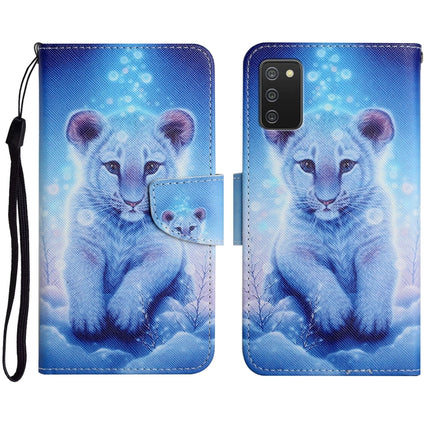 Painted Pattern Horizontal Flip Leather Case with Holder & Card Slot & Wallet, For Samsung Galaxy A03s 164mm
