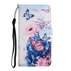 Horizontale Klapphülle aus Leder mit bemaltem Muster, Halter, Kartenfach und Geldbörse, für iPhone 13 Pro