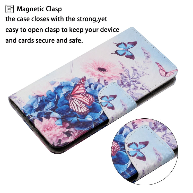 Horizontale Klapphülle aus Leder mit bemaltem Muster, Halter, Kartenfach und Geldbörse, für iPhone 13 Pro