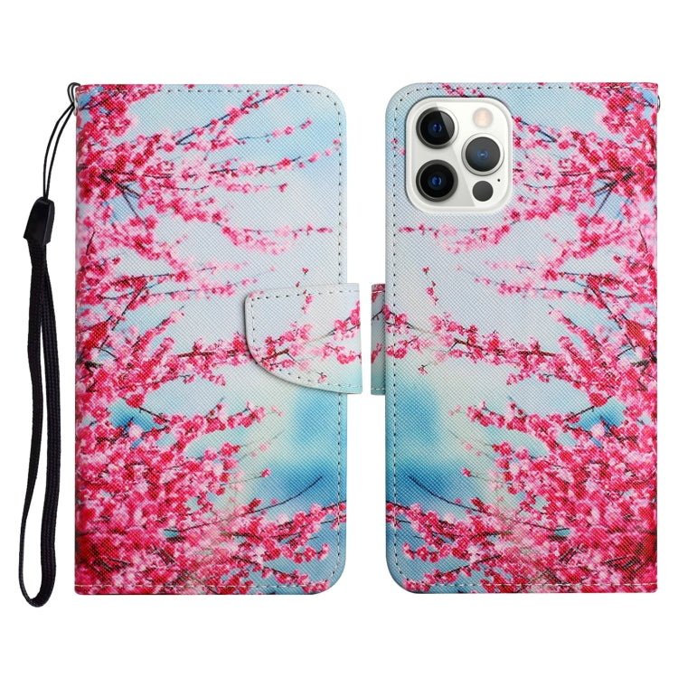 Horizontale Klapphülle aus Leder mit bemaltem Muster, Halter, Kartenfach und Geldbörse, für iPhone 13 Pro