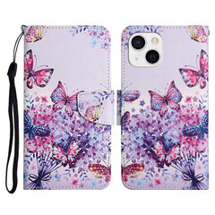 Painted Pattern Horizontal Flip Leather Case with Holder & Card Slot & Wallet, For iPhone 13 mini