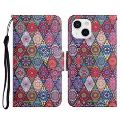 Painted Pattern Horizontal Flip Leather Case with Holder & Card Slot & Wallet, For iPhone 13 mini