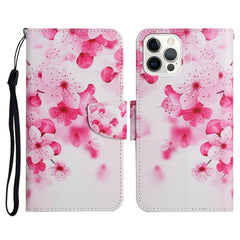 Funda de cuero con tapa horizontal con patrón pintado, soporte, ranura para tarjetas y billetera, para iPhone 12/12 Pro