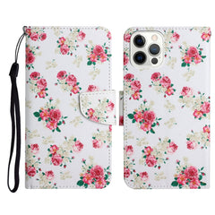 Funda de cuero con tapa horizontal con patrón pintado, soporte, ranura para tarjetas y billetera, para iPhone 12/12 Pro