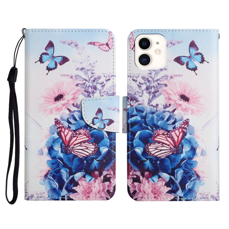 Painted Pattern Horizontal Flip Leather Case with Holder & Card Slot & Wallet, For iPhone 12 mini