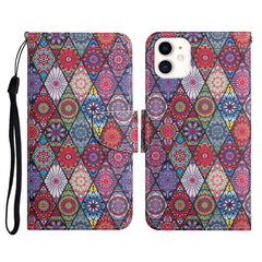 Painted Pattern Horizontal Flip Leather Case with Holder & Card Slot & Wallet, For iPhone 12 mini