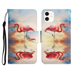 Painted Pattern Horizontal Flip Leather Case with Holder & Card Slot & Wallet, For iPhone 12 mini