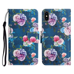 Painted Pattern Horizontal Flip Leather Case with Holder & Card Slot & Wallet, For iPhone XS Max