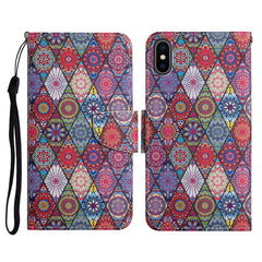 Painted Pattern Horizontal Flip Leather Case with Holder & Card Slot & Wallet, For iPhone XS Max