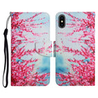 Para iPhone X/XS / Flores de cerezo rojas