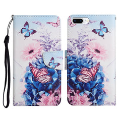 Painted Pattern Horizontal Flip Leather Case with Holder & Card Slot & Wallet, For iPhone 8 Plus & 7 Plus