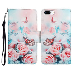 Painted Pattern Horizontal Flip Leather Case with Holder & Card Slot & Wallet, For iPhone 8 Plus & 7 Plus