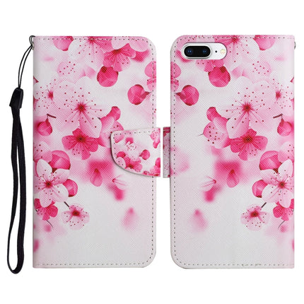 Estuche de cuero con tapa horizontal con patrón pintado, ranura para tarjetas y billetera, para iPhone 8 Plus y 7 Plus
