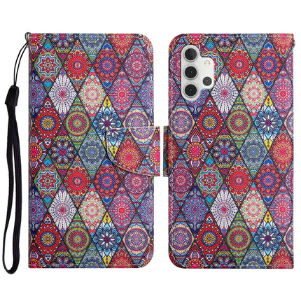 Painted Pattern Horizontal Flip Leather Case with Holder & Card Slot & Wallet, For Samsung Galaxy A32 5G