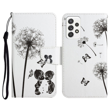 Painted Pattern Horizontal Flip Leather Case with Holder & Card Slot & Wallet, For Samsung Galaxy A52 5G / 4G