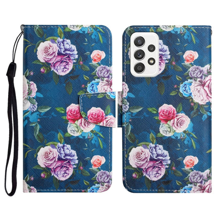 Painted Pattern Horizontal Flip Leather Case with Holder & Card Slot & Wallet, For Samsung Galaxy A52 5G / 4G