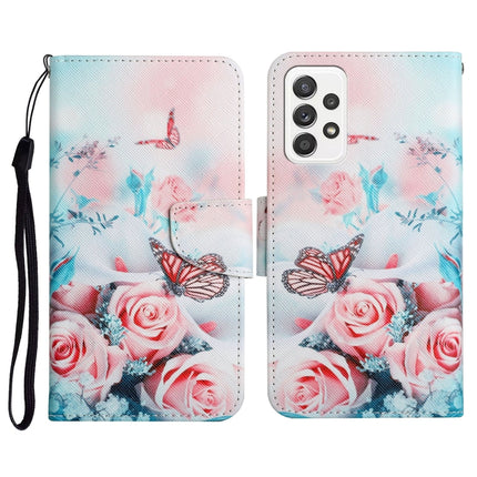 Painted Pattern Horizontal Flip Leather Case with Holder & Card Slot & Wallet, For Samsung Galaxy A52 5G / 4G