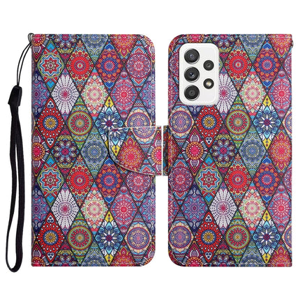 Painted Pattern Horizontal Flip Leather Case with Holder & Card Slot & Wallet, For Samsung Galaxy A52 5G / 4G