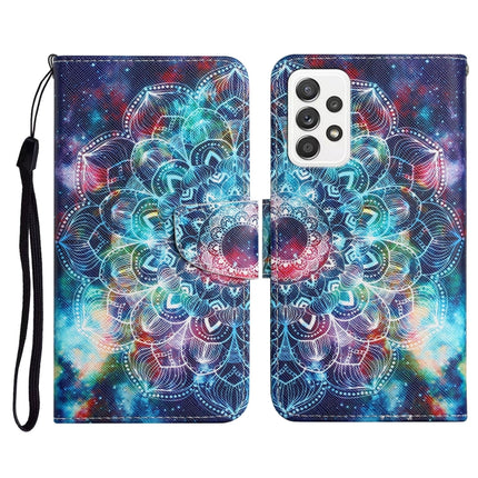 Painted Pattern Horizontal Flip Leather Case with Holder & Card Slot & Wallet, For Samsung Galaxy A52 5G / 4G