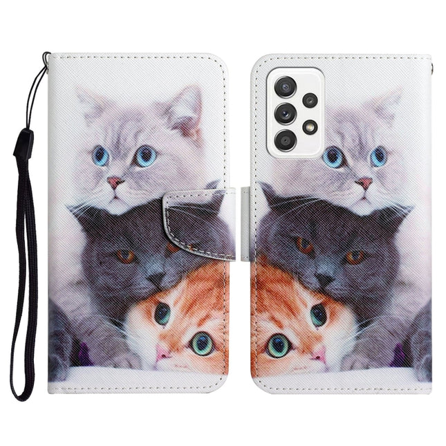 Painted Pattern Horizontal Flip Leather Case with Holder & Card Slot & Wallet, For Samsung Galaxy A72 5G / 4G