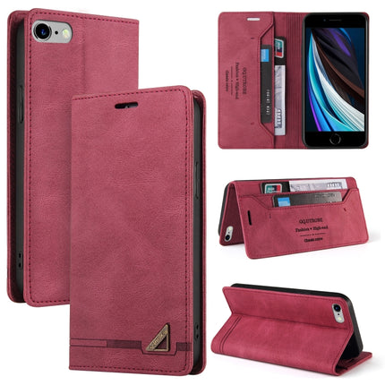 Skin Feel Anti-theft Brush Horizontal Flip Leather Case with Holder & Card Slots & Wallet, For iPhone X / XS, For iPhone SE 2022 / SE 2020 / 8 / 7, For iPhone 8 Plus & 7 Plus