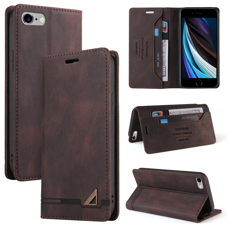 Skin Feel Anti-theft Brush Horizontal Flip Leather Case with Holder & Card Slots & Wallet, For iPhone X / XS, For iPhone SE 2022 / SE 2020 / 8 / 7, For iPhone 8 Plus & 7 Plus