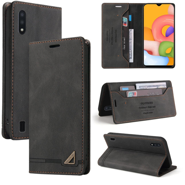 Skin Feel Anti-theft Brush Horizontal Flip Leather Case with Holder & Card Slots & Wallet, For Samsung Galaxy A01, For Samsung Galaxy A02, For Samsung Galaxy A02s EU Edition, For Samsung Galaxy A03s 164mm, For Samsung Galaxy A10, For Samsung Galaxy A10s
