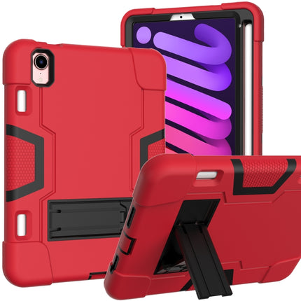 Estuche protector de silicona y PC a prueba de golpes con diseño de robot en color de contraste con soporte y ranura para lápiz, para iPad mini 2024/mini 6