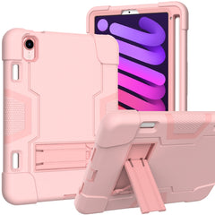 Contrast Color Robot Shockproof Silicone + PC Protective Case with Holder & Pen Slot, For iPad mini 2024 / mini 6