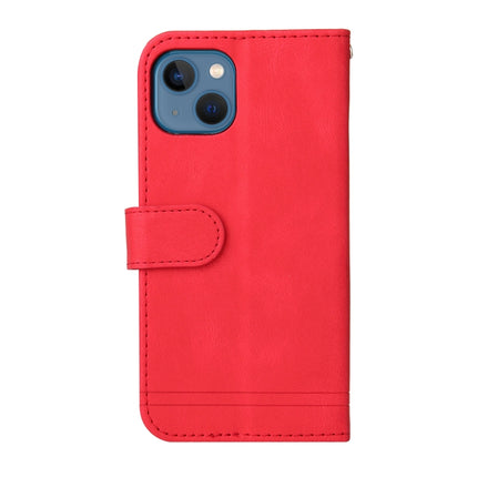 Skin Feel Life Tree Metal Button Horizontal Flip Leather Case with Holder & Card Slot & Wallet & Photo Frame & Strap, For iPhone 13 mini, For iPhone 13, For iPhone 13 Pro, For iPhone 13 Pro Max