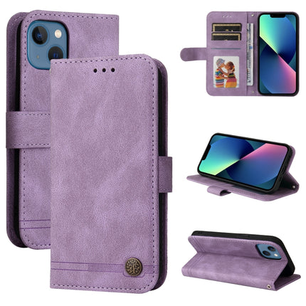 Skin Feel Life Tree Metal Button Horizontal Flip Leather Case with Holder & Card Slot & Wallet & Photo Frame & Strap, For iPhone 13 mini, For iPhone 13, For iPhone 13 Pro, For iPhone 13 Pro Max