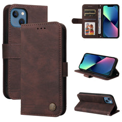 Skin Feel Life Tree Metal Button Horizontal Flip Leather Case with Holder & Card Slot & Wallet & Photo Frame & Strap, For iPhone 13 mini, For iPhone 13, For iPhone 13 Pro, For iPhone 13 Pro Max, For iPhone 12 mini, For iPhone 12 / 12 Pro