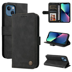 Skin Feel Life Tree Metal Button Horizontal Flip Leather Case with Holder & Card Slot & Wallet & Photo Frame & Strap, For iPhone 13 mini, For iPhone 13, For iPhone 13 Pro, For iPhone 13 Pro Max, For iPhone 12 mini, For iPhone 12 / 12 Pro