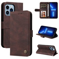 Skin Feel Life Tree Metal Button Horizontal Flip Leather Case with Holder & Card Slot & Wallet & Photo Frame & Strap, For iPhone 13 mini, For iPhone 13, For iPhone 13 Pro, For iPhone 13 Pro Max, For iPhone 12 mini, For iPhone 12 / 12 Pro