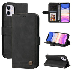 Skin Feel Life Tree Metal Button Horizontal Flip Leather Case with Holder & Card Slot & Wallet & Photo Frame & Strap, For iPhone 13 mini, For iPhone 13, For iPhone 13 Pro, For iPhone 13 Pro Max, For iPhone 12 mini, For iPhone 12 / 12 Pro