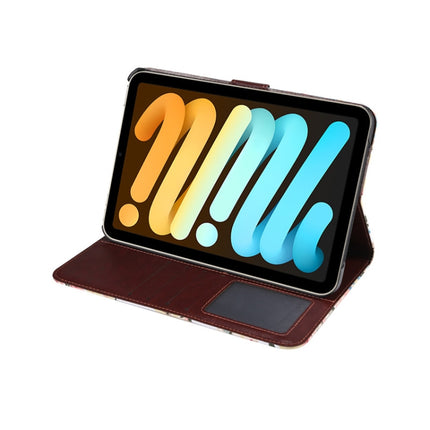 Funda de cuero inteligente con diseño de flores para iPad mini 6/mini 2024