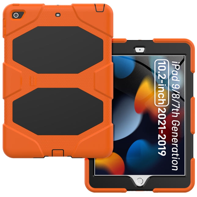 Funda protectora de silicona y PC a prueba de golpes con soporte y ranura para lápiz, para iPad 10.2 2021/2020/2019