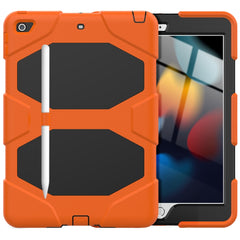 Shockproof Colorful Silicone + PC Protective Case with Holder & Pen Slot, For iPad 10.2 2021 / 2020 / 2019