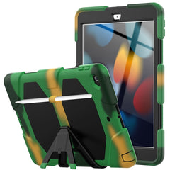 Shockproof Colorful Silicone + PC Protective Case with Holder & Pen Slot, For iPad 10.2 2021 / 2020 / 2019