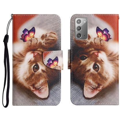 Painted Pattern Horizontal Flip Leather Case with Holder & Card Slot & Wallet, For Samsung Galaxy Note20