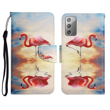 Painted Pattern Horizontal Flip Leather Case with Holder & Card Slot & Wallet, For Samsung Galaxy Note20