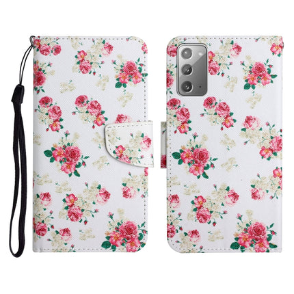 Painted Pattern Horizontal Flip Leather Case with Holder & Card Slot & Wallet, For Samsung Galaxy Note20