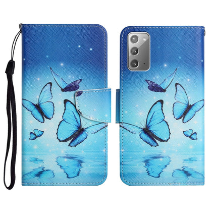 Painted Pattern Horizontal Flip Leather Case with Holder & Card Slot & Wallet, For Samsung Galaxy Note20
