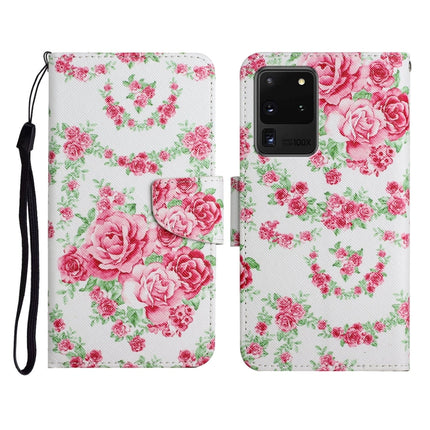 Painted Pattern Horizontal Flip Leather Case with Holder & Card Slot & Wallet, For Samsung Galaxy S20 Ultra