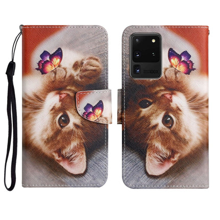 Painted Pattern Horizontal Flip Leather Case with Holder & Card Slot & Wallet, For Samsung Galaxy S20 Ultra